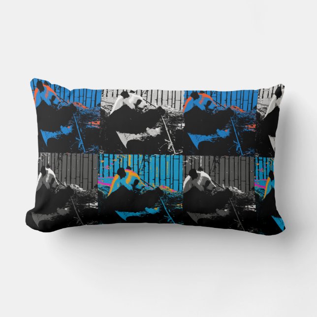 Panda Bear Multipanel Modernes Design Lendenkissen (Vorderseite)