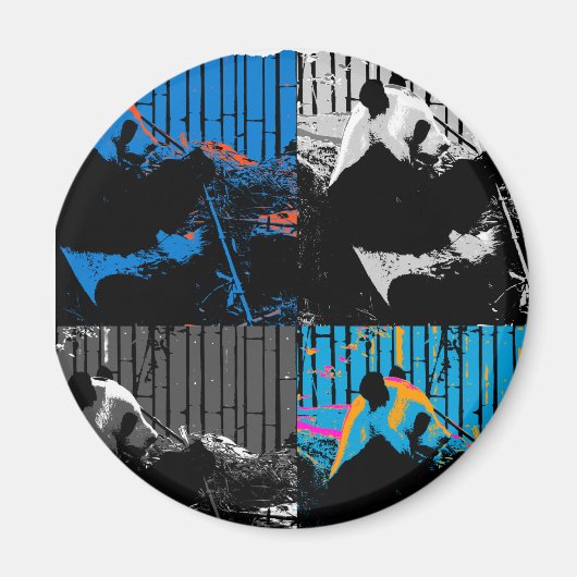 Panda Bear Multipanel Modernes Design Magnet (Vorne)