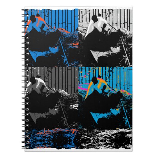 Panda Bear Multipanel Modernes Design Notizblock (Vorderseite)