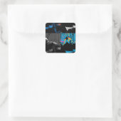 Panda Bear Multipanel Modernes Design Quadratischer Aufkleber (Tasche)