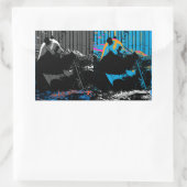 Panda Bear Multipanel Modernes Design Rechteckiger Aufkleber (Tasche)