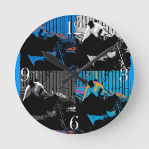 Panda Bear Multipanel Modernes Design Runde Wanduhr