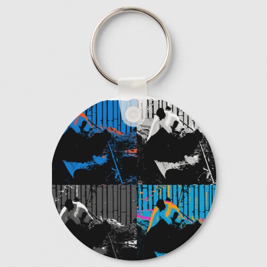 Panda Bear Multipanel Modernes Design Schlüsselanhänger (Vorderseite)