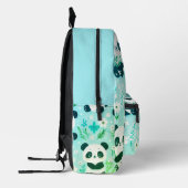 Panda Bear Muster Green Print Bedruckter Rucksack (Links)