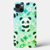Panda Bear Muster Green Print Case-Mate iPhone Hülle (Rückseite)