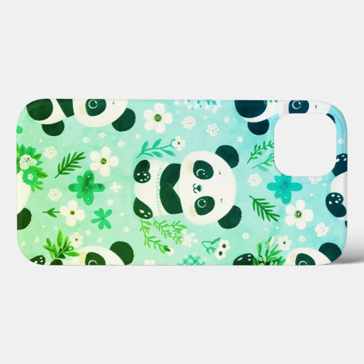 Panda Bear Muster Green Print Case-Mate iPhone Hülle (Rückseite (Horizontal))