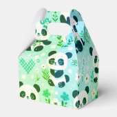 Panda Bear Muster Green Print Geschenkschachtel (Rückseite)