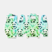 Panda Bear Muster Green Print Geschenkschachtel (Ungefaltet)