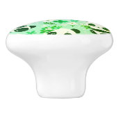 Panda Bear Muster Green Print Keramikknauf (Seitenansicht)