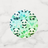 Panda Bear Muster Green Print Konfetti (Klein Vorderseite)