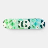 Panda Bear Muster Green Print Skateboard (Horizontal)