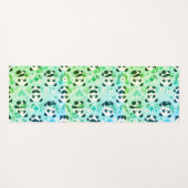 Panda Bear Muster Green Print Yogamatte (Vorderseite (Horizontal))