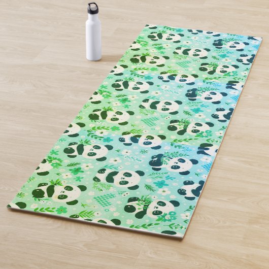 Panda Bear Muster Green Print Yogamatte (Beispiel)