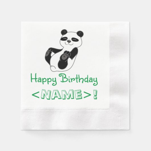 Panda Bear Napkin Serviette (Vorderseite)