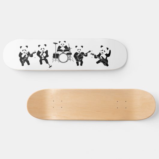 Panda Bear Niedlich Band Skateboard (Horizontal)