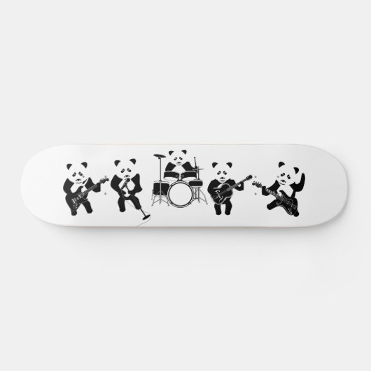 Panda Bear Niedlich Band Skateboard (Horizontal)