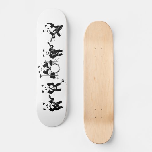 Panda Bear Niedlich Band Skateboard (Vorderseite)
