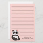 Panda Bear Niedlich Kid's Briefpapier (Vorne/Hinten)