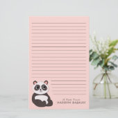Panda Bear Niedlich Kid's Briefpapier (Stehend Vorderseite)