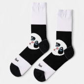 Panda Bear Niedliches Foto fügen Text Stylish Look Socken (Linkes Detail)