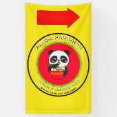 Panda Bear Noodles Chinesisches Restaurant individ Banner (Vertikal)