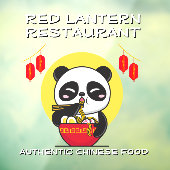 Panda Bear Noodles Chinesisches Restaurant individ Fensteraufkleber (Blatt 3)