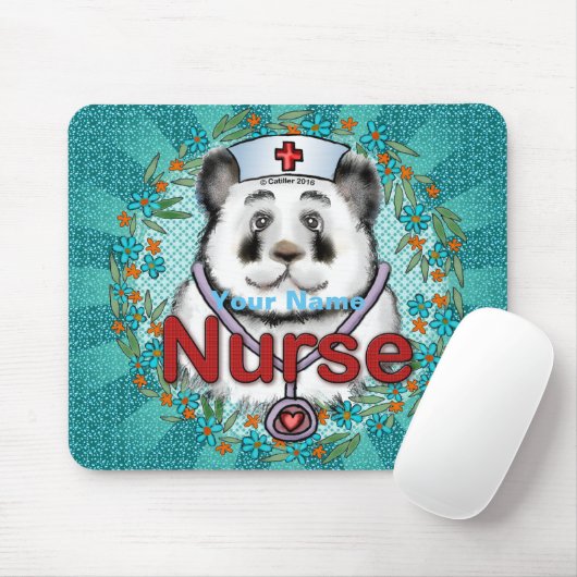 Panda Bear Nurse Mouse Pad Mousepad (Mit Mouse)