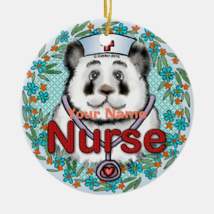 Panda Bear Nurse Ornament