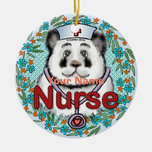Panda Bear Nurse Ornament (Vorne)