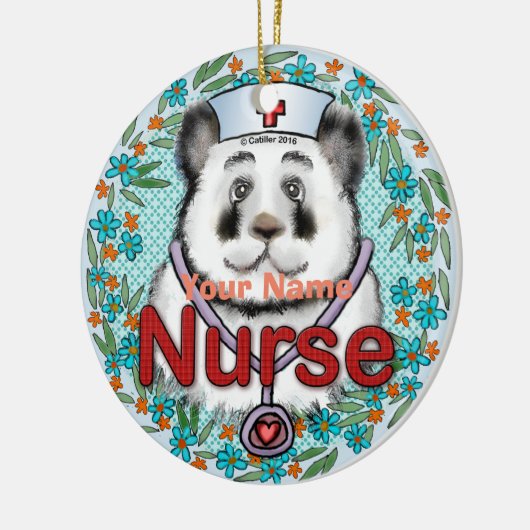 Panda Bear Nurse Ornament (Links)