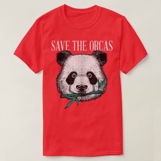 Panda Bear Orca - Parody Killer Whale Funny Sprich T-Shirt (Design vorne)