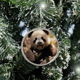 Panda Bear Ornament Aus Metall