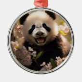 Panda Bear Ornament Aus Metall (Vorne)