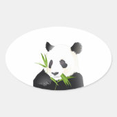 Panda Bear Ovaler Aufkleber (Vorderseite)
