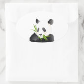 Panda Bear Ovaler Aufkleber (Tasche)