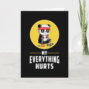 Panda Bear Pandas Süße Tier Paw Sportgeschenk Idee Karte