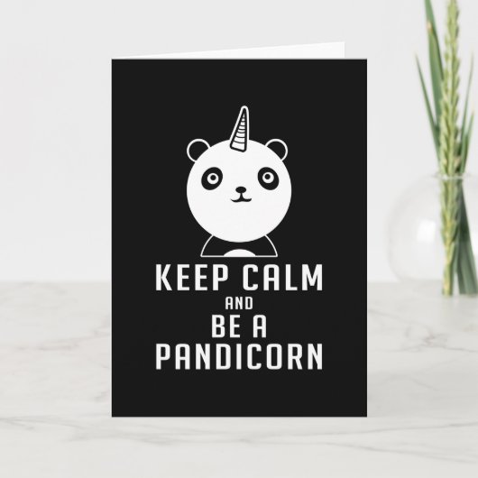 Panda Bear Pandicorn Behalt Calm Funny Gift Idee Karte (Vorderseite)