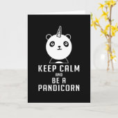 Panda Bear Pandicorn Behalt Calm Funny Gift Idee Karte (Gelbe Blume)