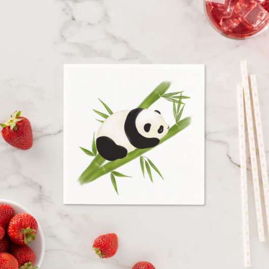 Panda Bear Paper Napkin Serviette (Beispiel)