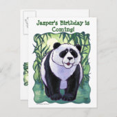 Panda Bear Party Center Ankündigungspostkarte (Vorne/Hinten)