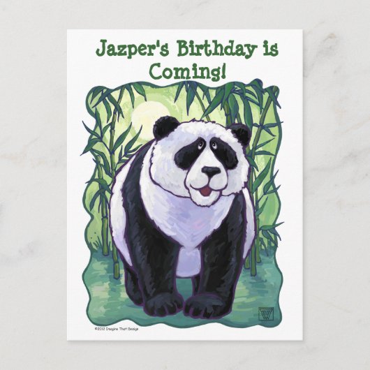 Panda Bear Party Center Ankündigungspostkarte (Vorderseite)