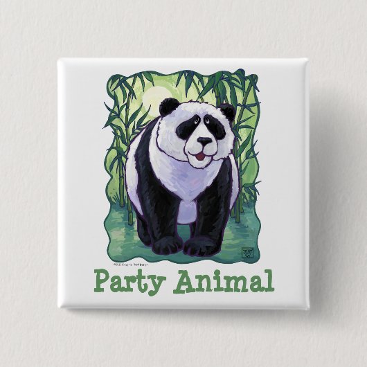 Panda Bear Party Center Button (Vorderseite)