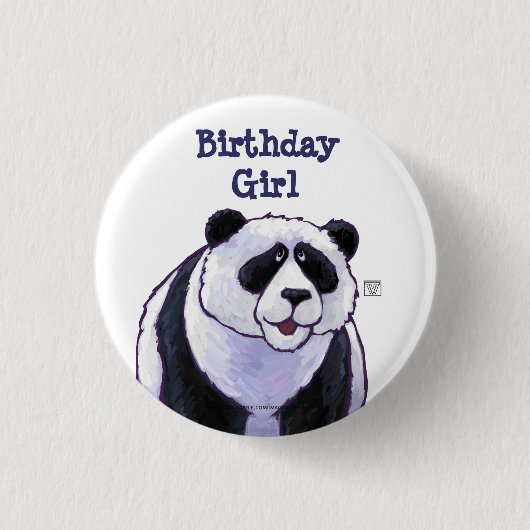 Panda Bear Party Center Button (Vorderseite)