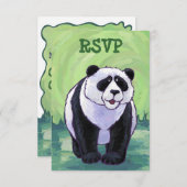 Panda Bear Party Center Einladung (Vorne/Hinten)