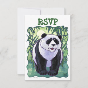 Panda Bear Party Center UAWG RSVP Karte