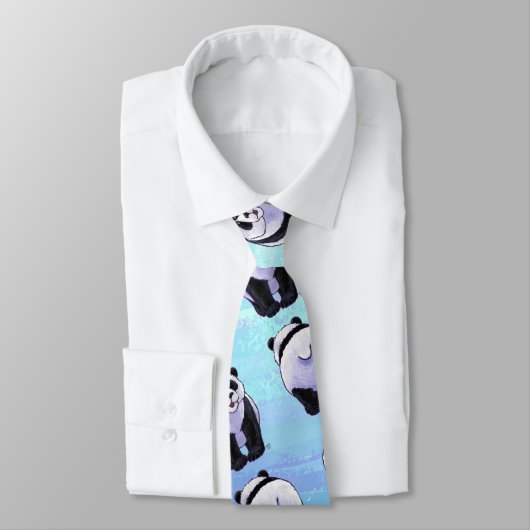 Panda Bear Patterns Krawatte (Gebunden)