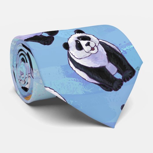 Panda Bear Patterns Krawatte (Gerollt)