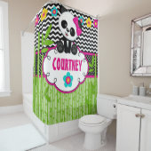 Panda Bear Personalisiert Monogram Duschvorhang (Beispiel)