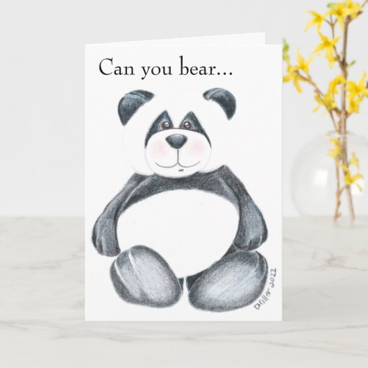 Panda Bear Picture Karte (Gelbe Blume)