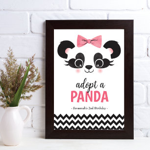 Panda Bear Pink Adoptiere ein Party für Tierfreund Fotodruck